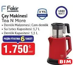 FAKİR TEA N MORE ÇAY MAKİNESİ fiyat ve kampanya bilgisi